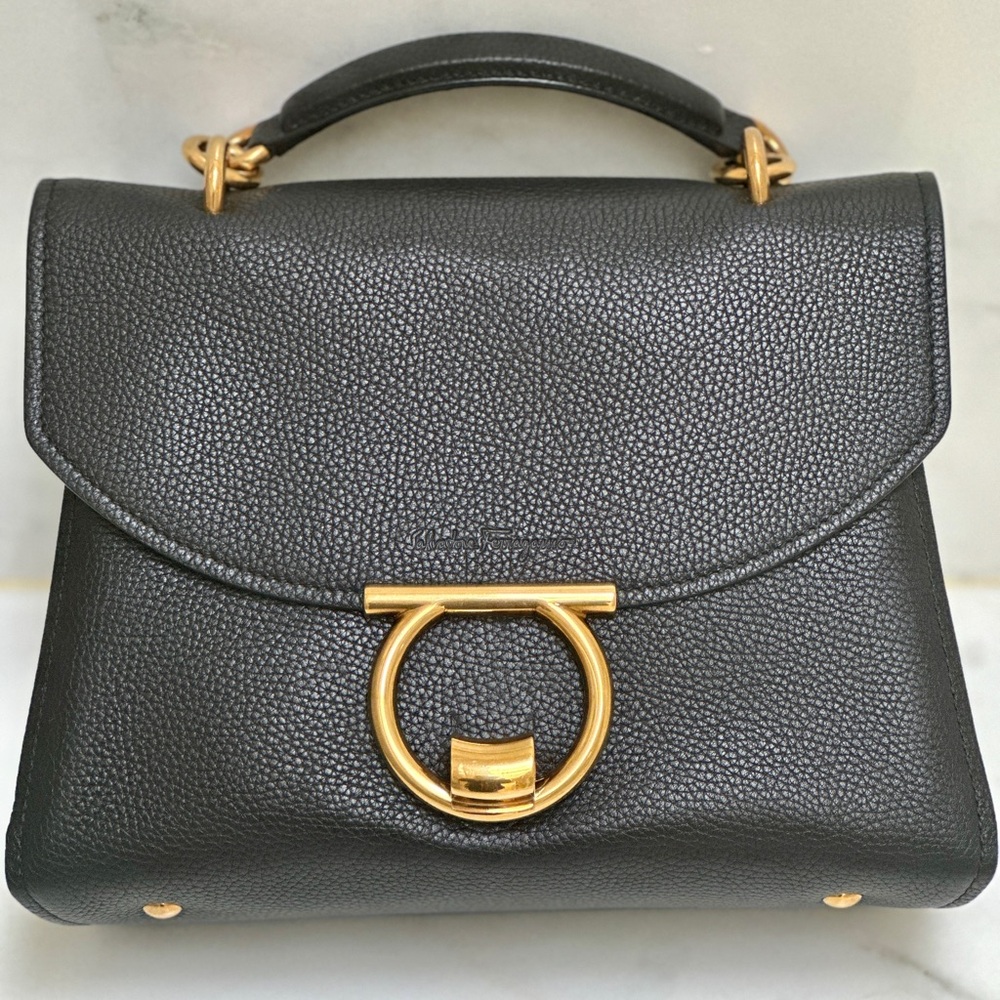 Ferragamo Gancini Top Handle Satchel